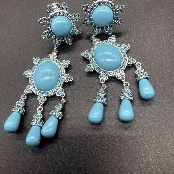 Joan Rivers VINTAGE/New dangle earrings clip+screw on - Picture 10 of 13